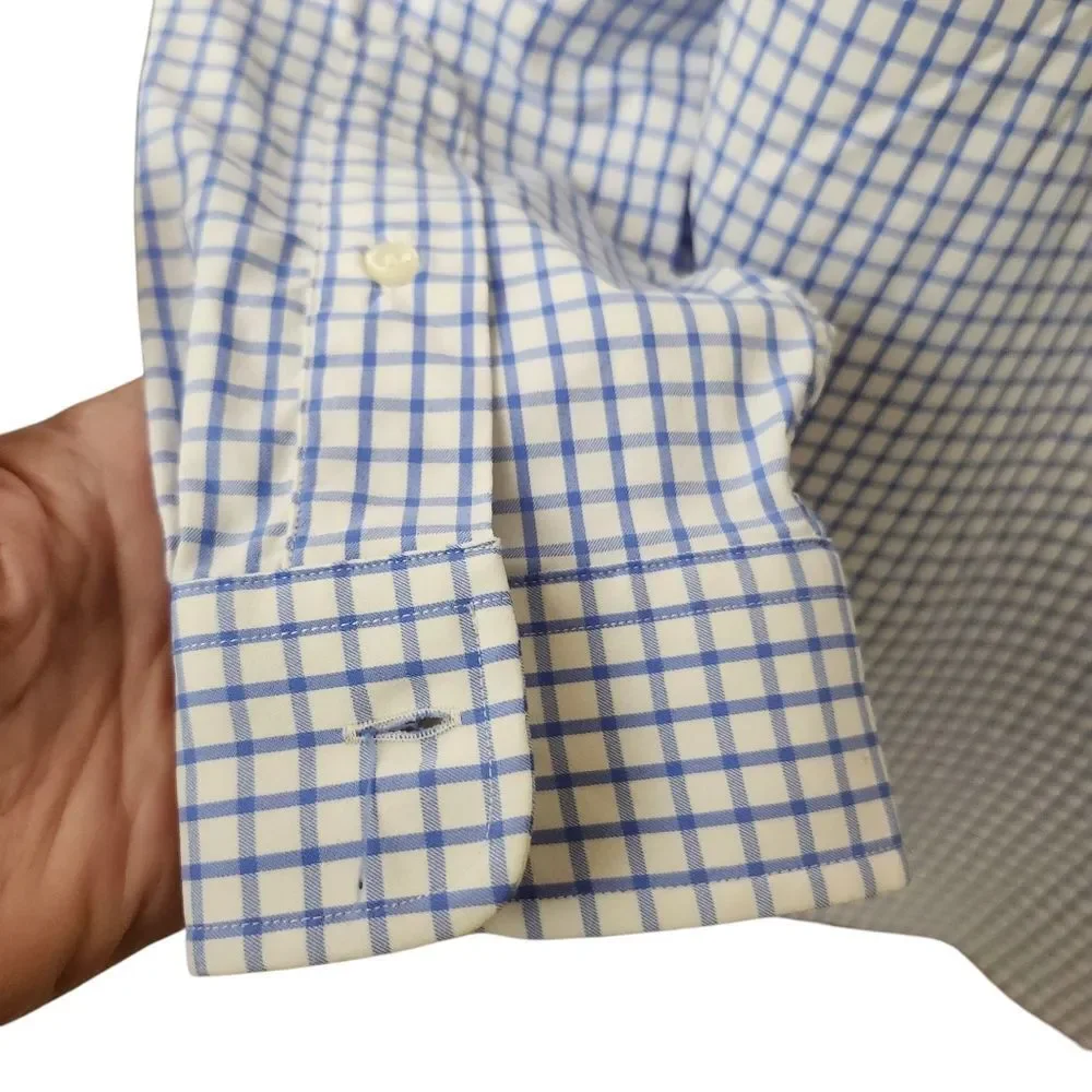 Polo by Ralph Lauren Performance Men's Blue Checkered Shirt‎ Sz Med